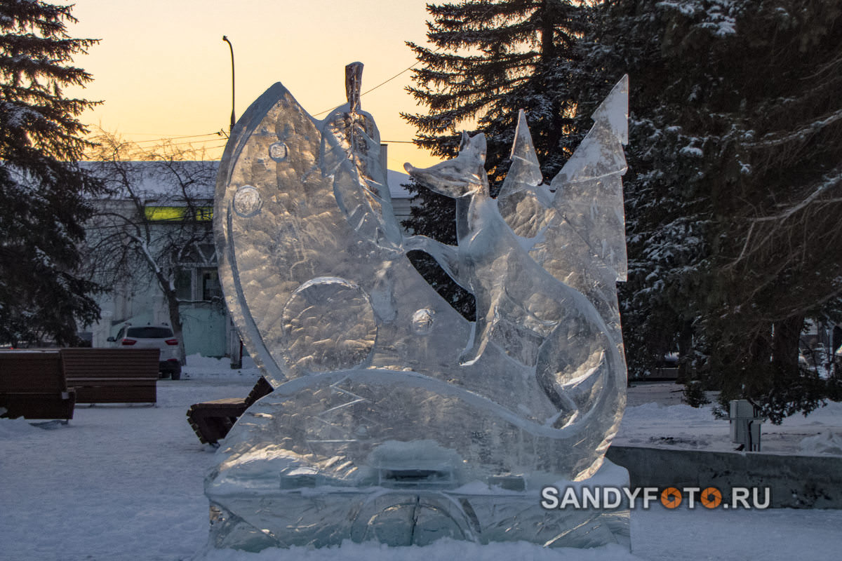 Конкурс ледяных скульптур в Троицке