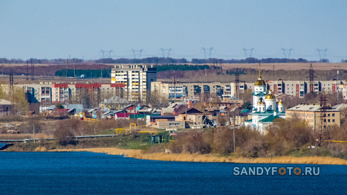 Вид на Троицк с холма за городом